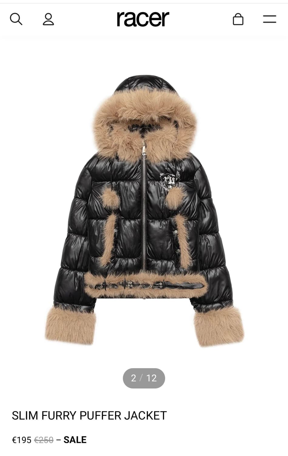 racerworldwide SLIM FURRY PUFFER JACKET 상품이미지1