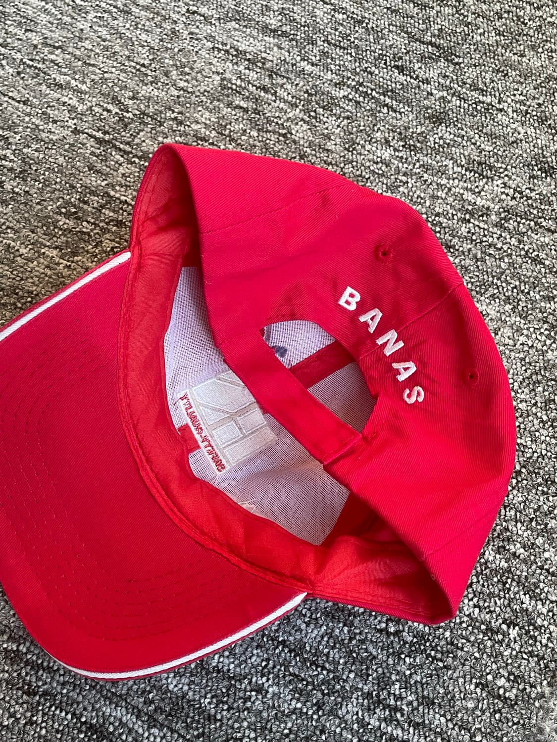 빈티지 레드 볼캡 상품이미지2