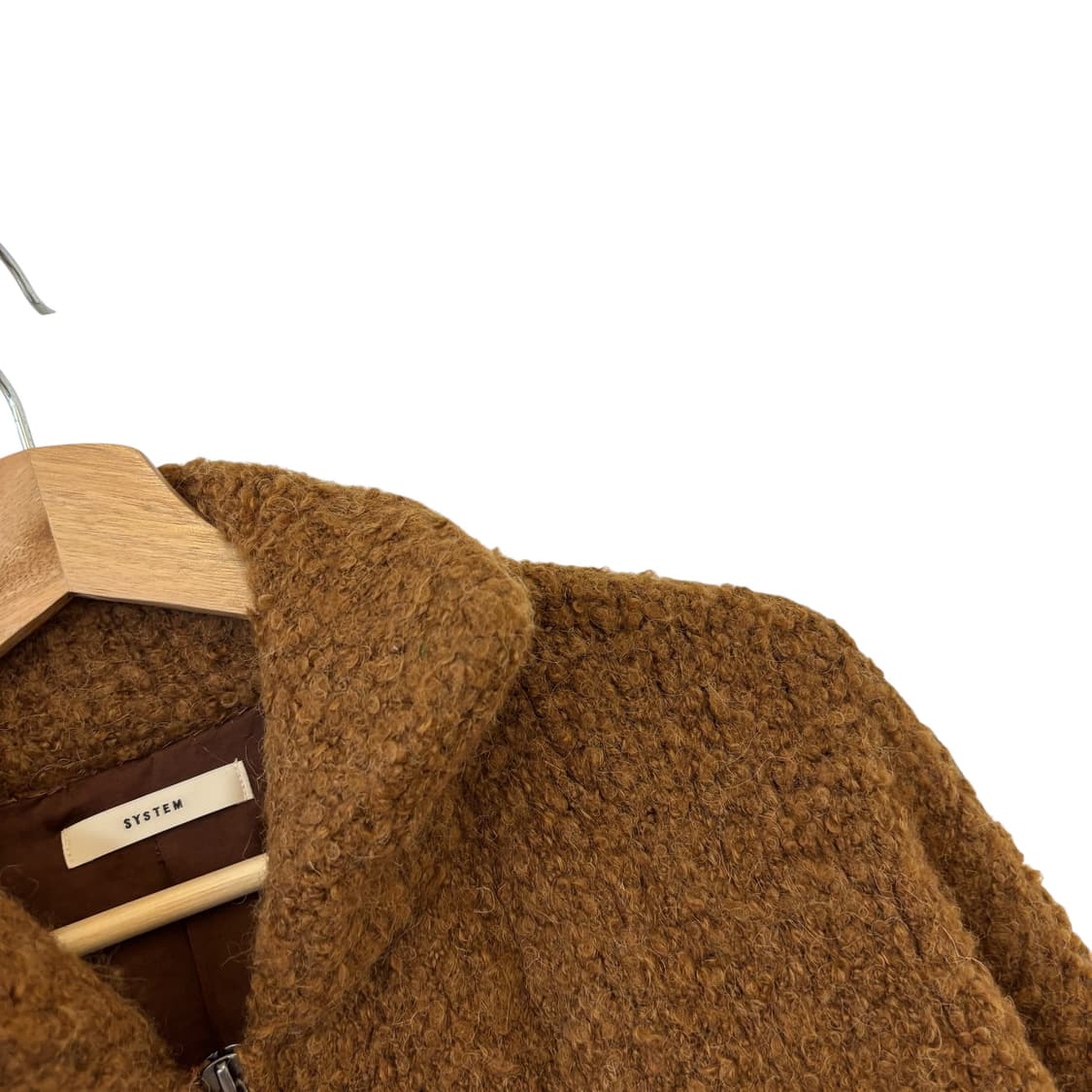 시스템 한섬 알파카 혼방 부클 자켓 F 상품이미지3