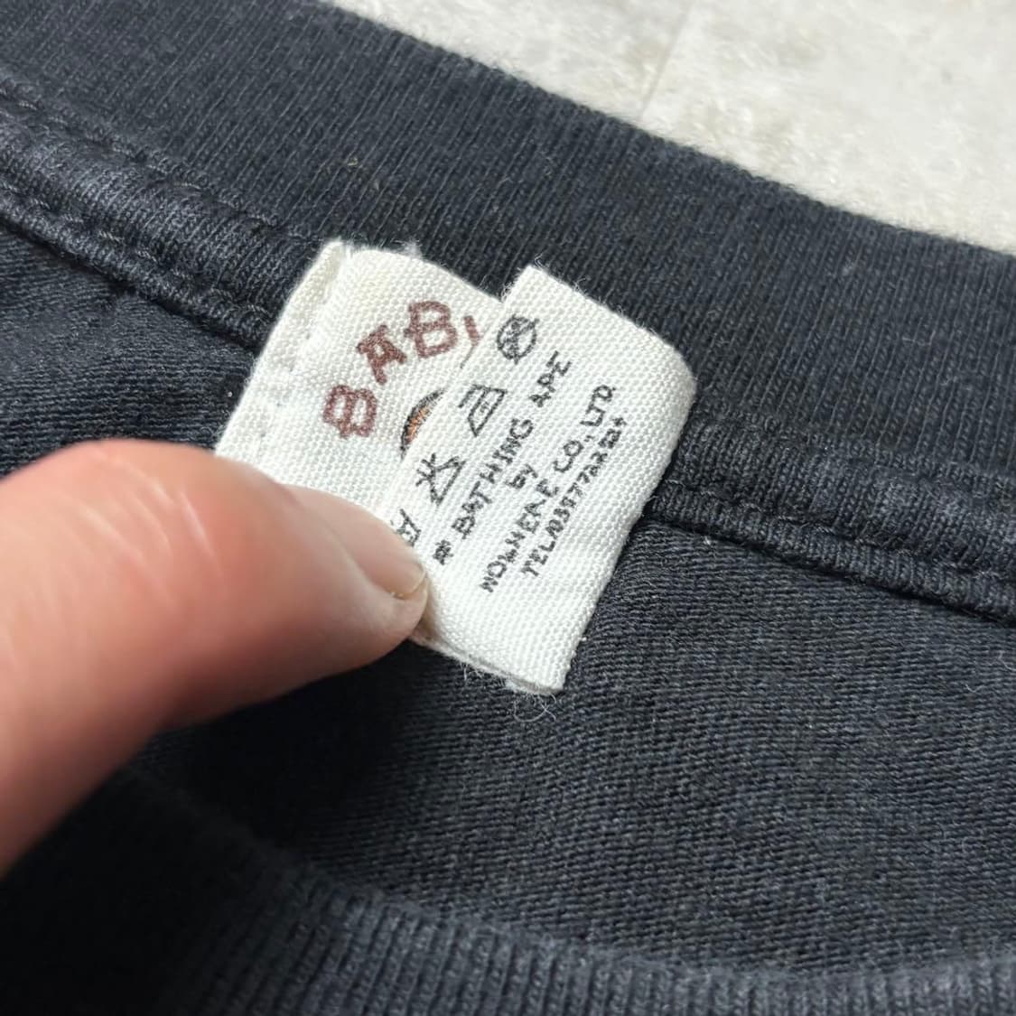  베이프 베이비 마일로 듀얼 캐릭터 롱슬리브 티셔츠 블랙 상품이미지10