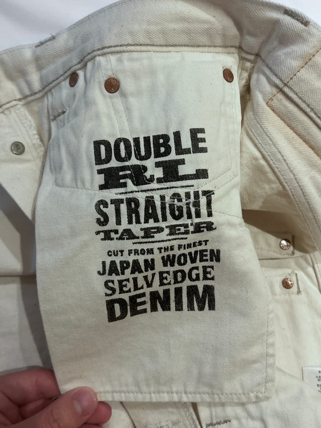 RRL 리미티드 에디션 스트레이트 테이퍼드 진 32 32 내추럴 상품이미지4