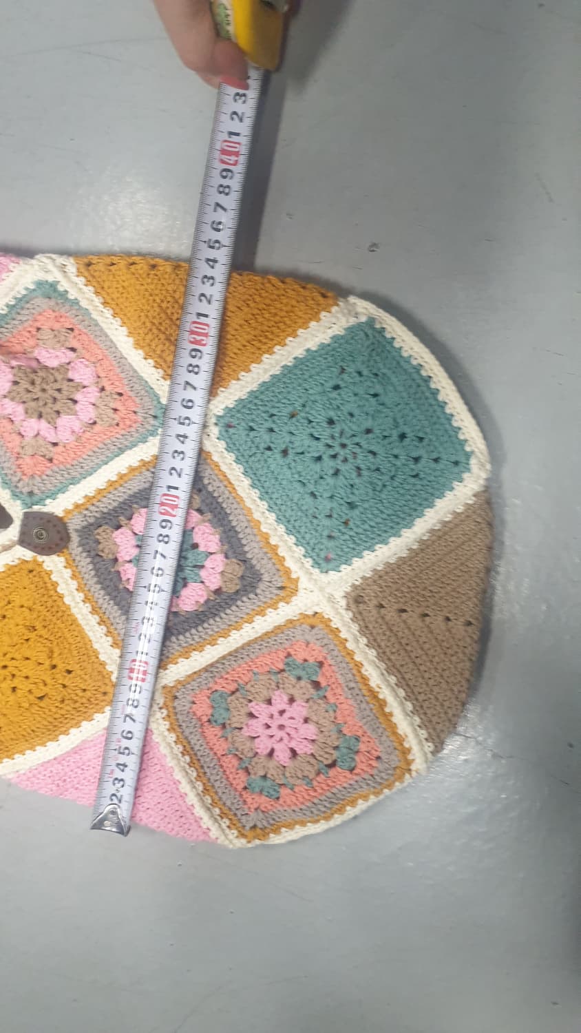 손뜨개 꽃무늬 숄더백 상품이미지3