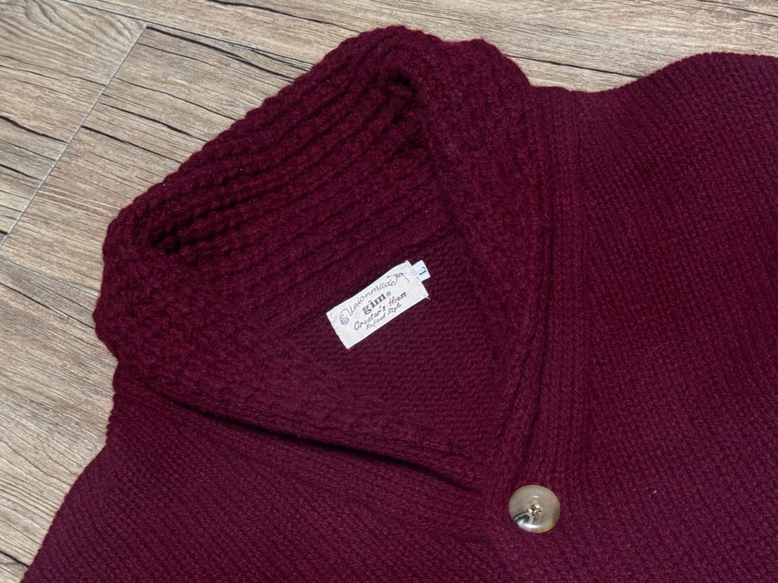 짐 빈티지 숄 카라 니트 가디건 상품이미지4