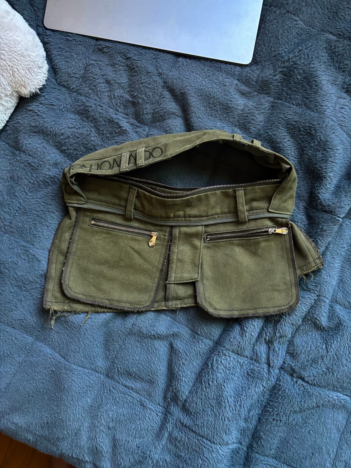오들리워크샵 트라우저백 카키 Chuka Denim Trouser Bag 상품이미지1