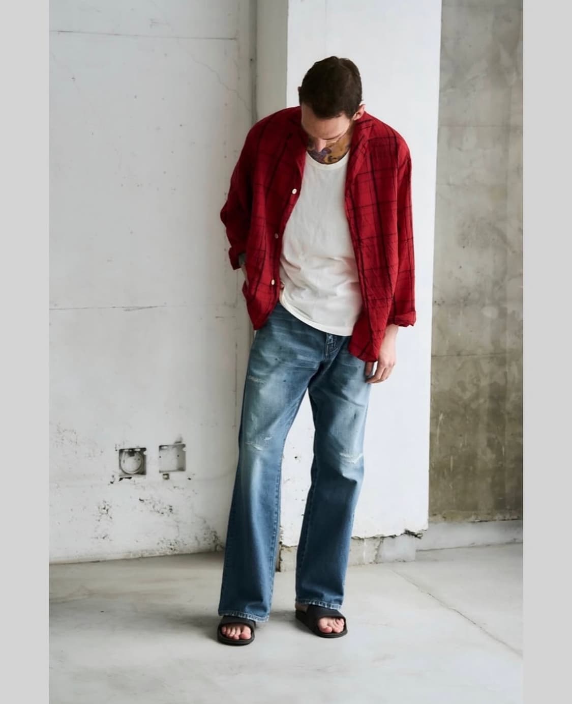 마티앤선즈 26ss 리페어플레어 데님 3사이즈 새상품 상품이미지4