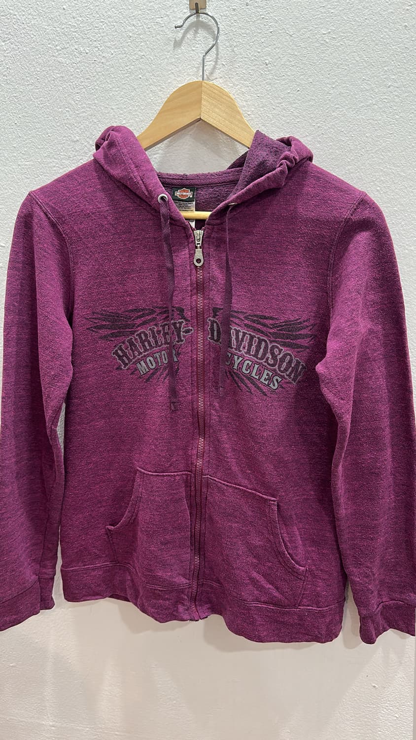할리데이비슨 우먼 퍼플 윙 그래픽 후드집업M 상품이미지7