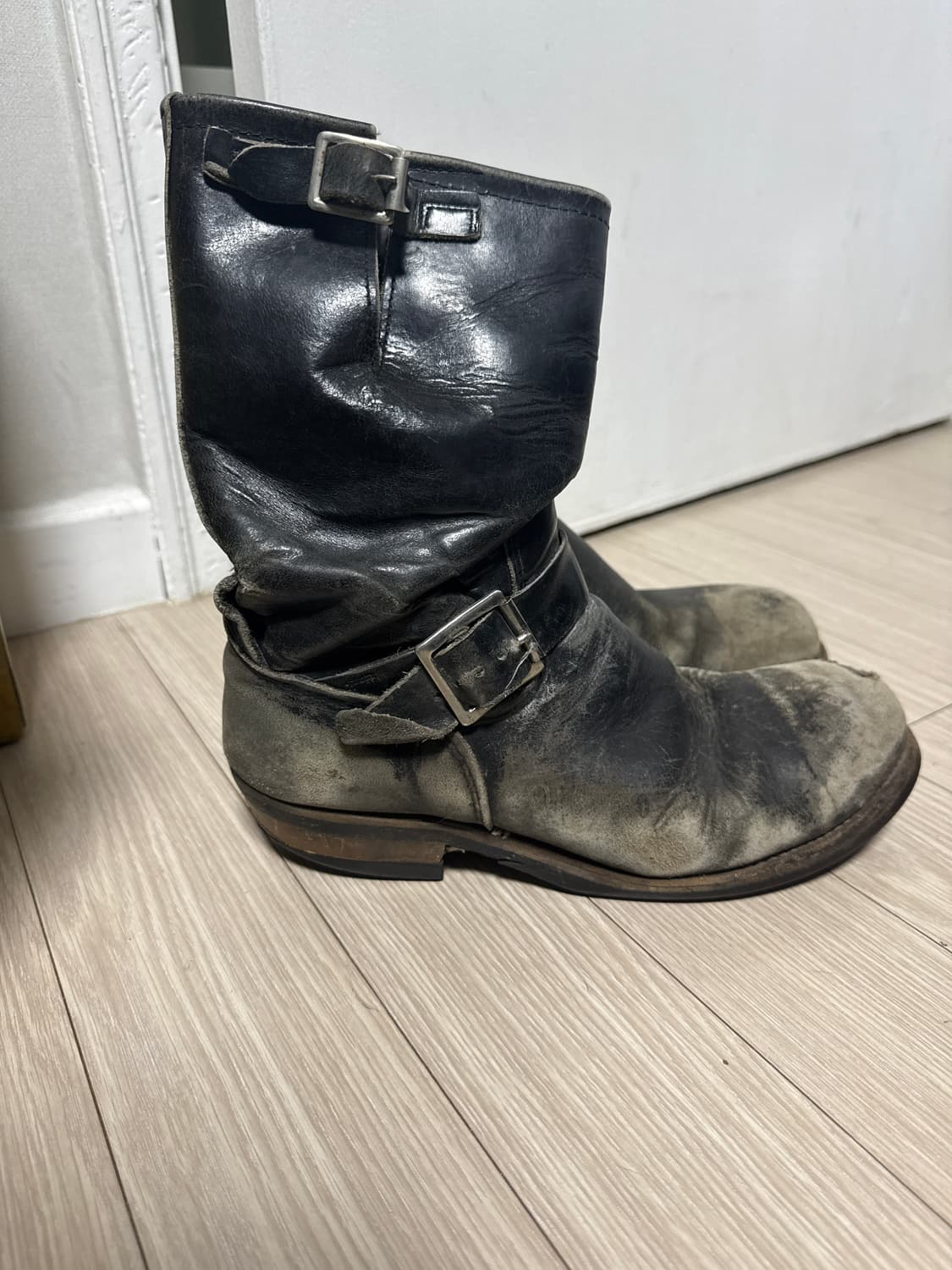 레드윙 스틸토 디테일 빈티지 레더부츠 상품이미지4