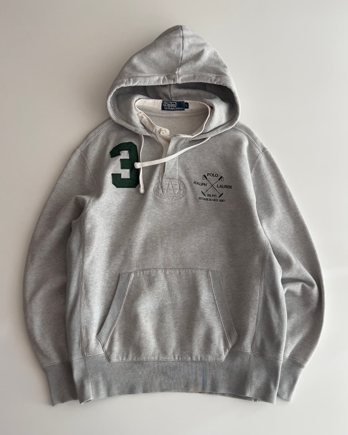 폴로 랄프로렌 그레이 헨리 후드티 L 상품이미지1