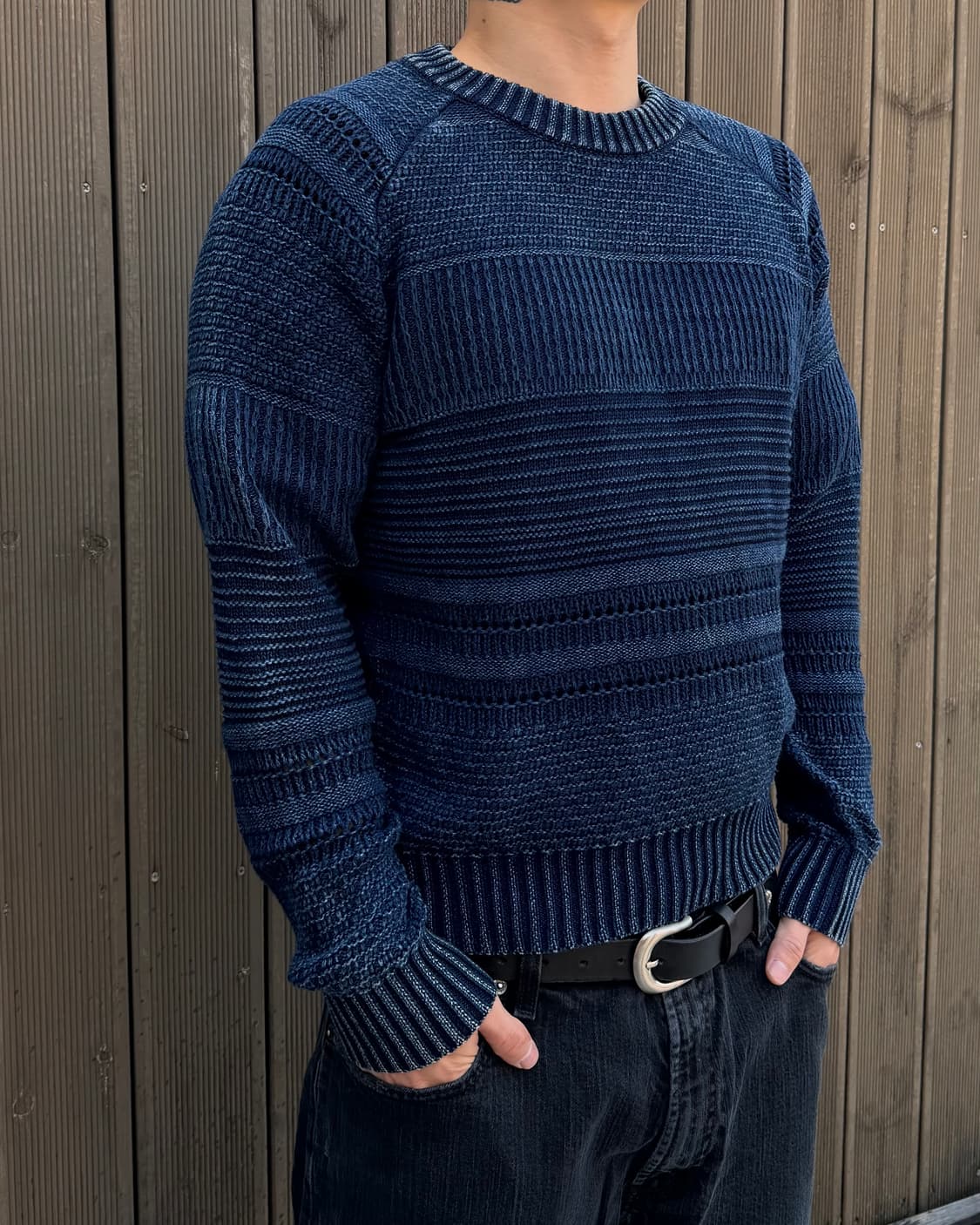 80s DUFFER 헤비코튼 워싱 니트 상품이미지6