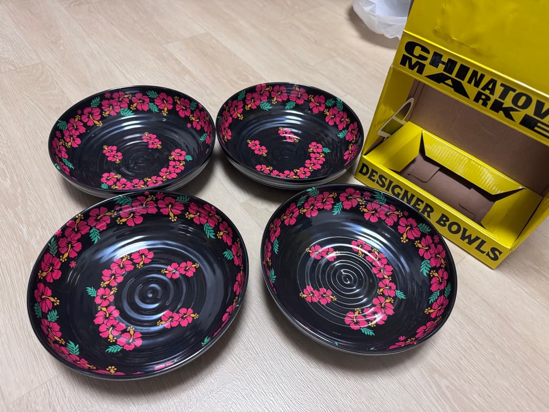 차이나타운마켓 스마일 알로하 볼 그릇4pc 상품이미지2