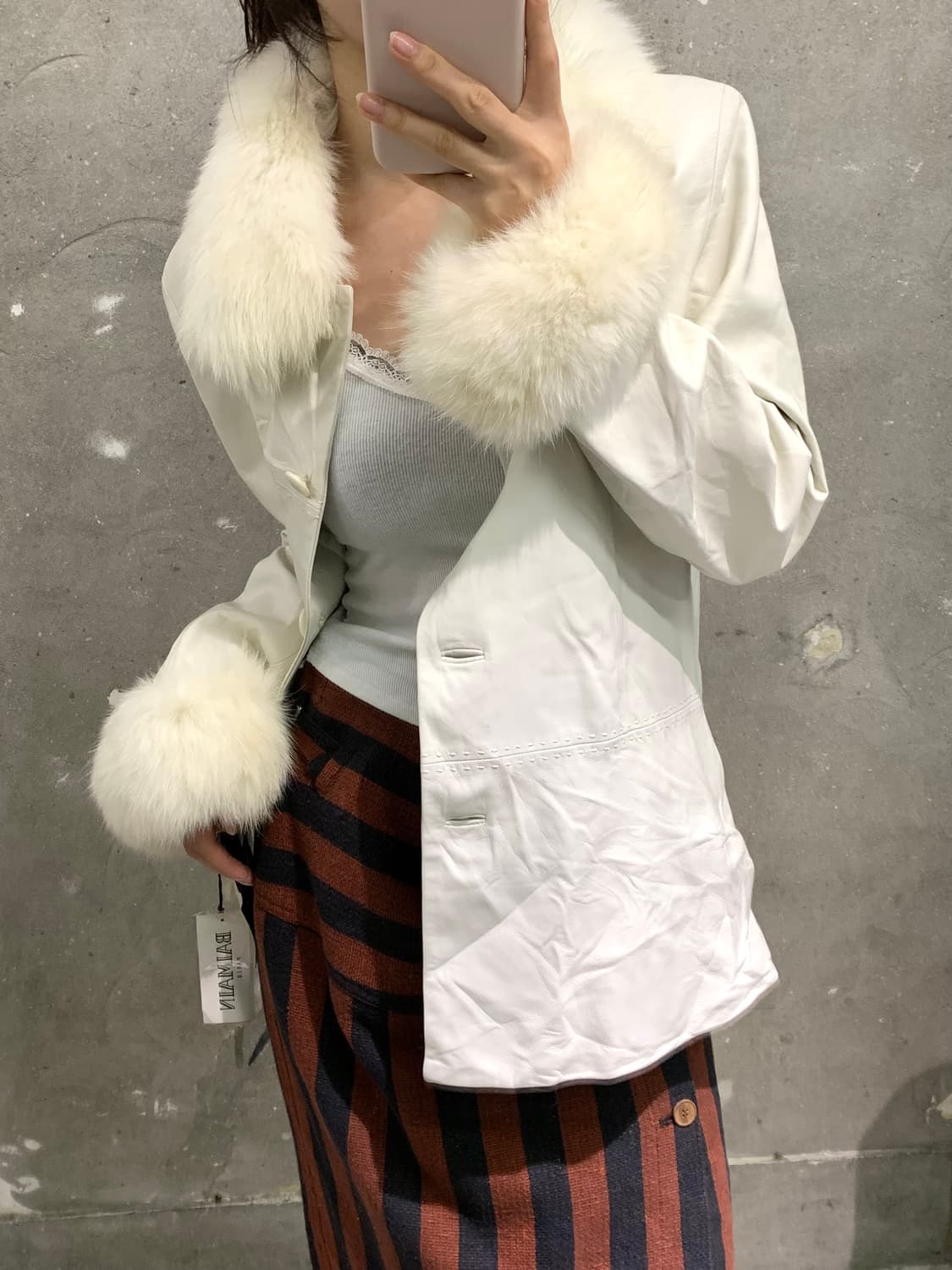 Balmain 발망 90s 램스킨 폭스퍼 자켓 상품이미지2