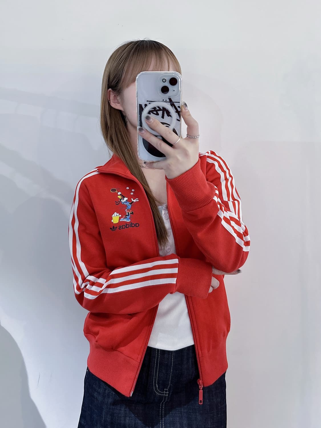 아디다스x디즈니 구피 레드 트랙탑 상품이미지2