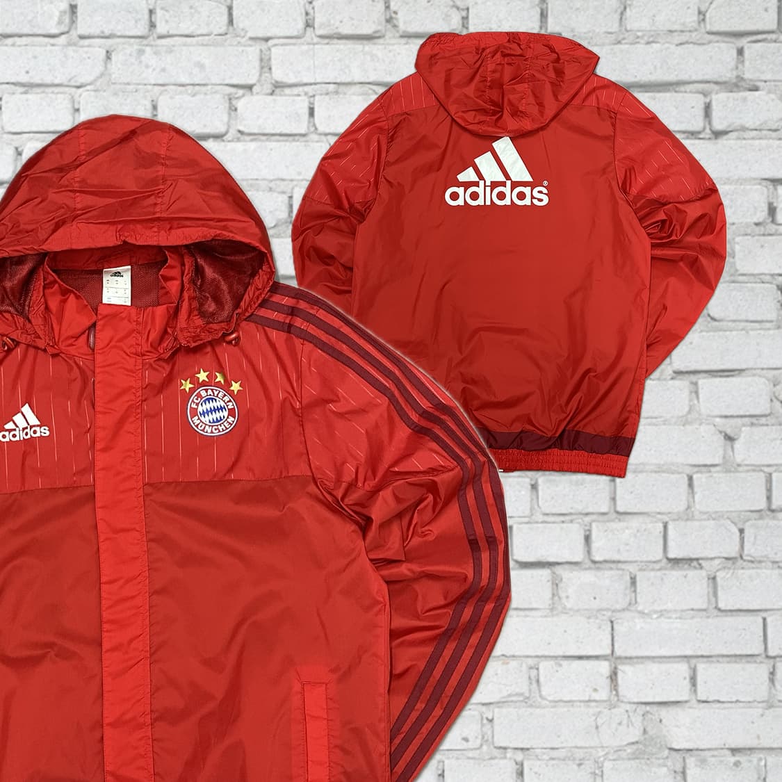 아디다스 바이에른뮌헨 레드 바람막이 M 상품이미지1