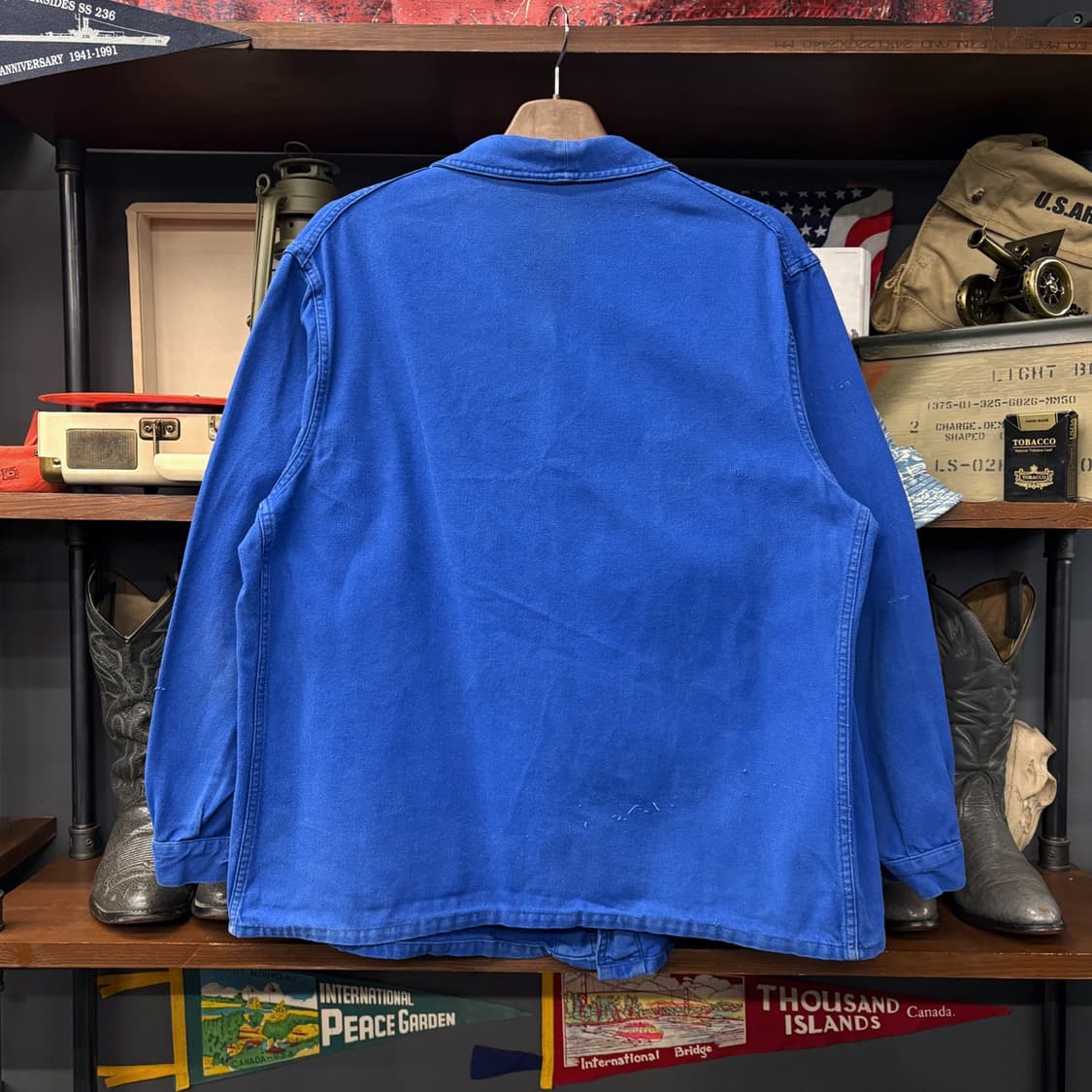 70s 몰스킨 프렌치 워크자켓 프랑스생산 빈티지워싱 3포켓 N673 상품이미지2