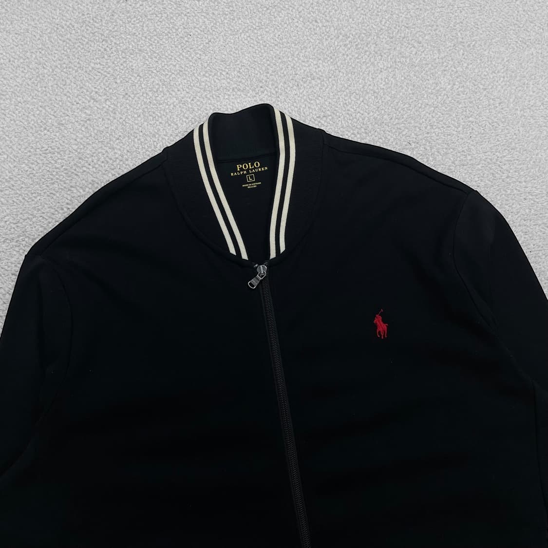 폴로 랄프로렌 포니 로고 스웻 집업 자켓 블랙 상품이미지2