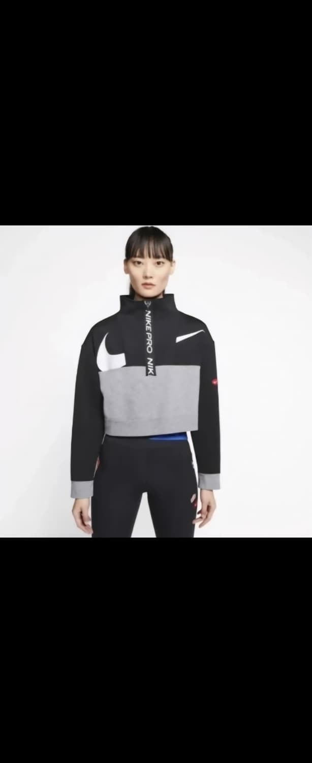 나이키 프로 크롭 하프집업 자켓 상품이미지1