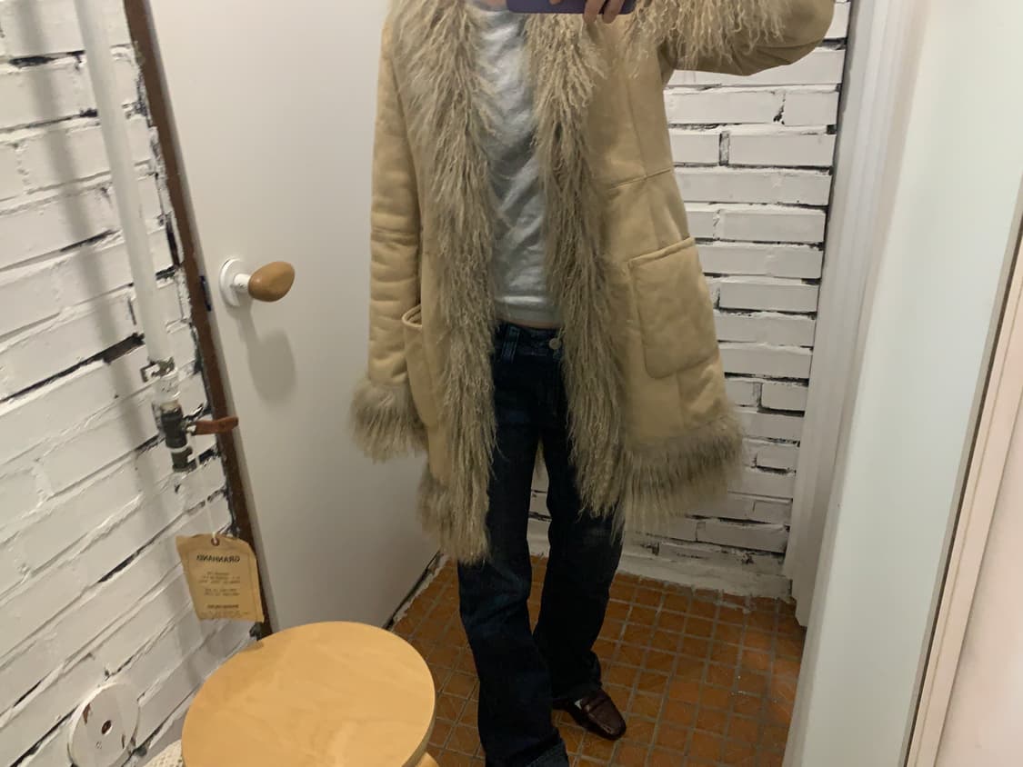 The Beige Fur Trim Coat 상품이미지8