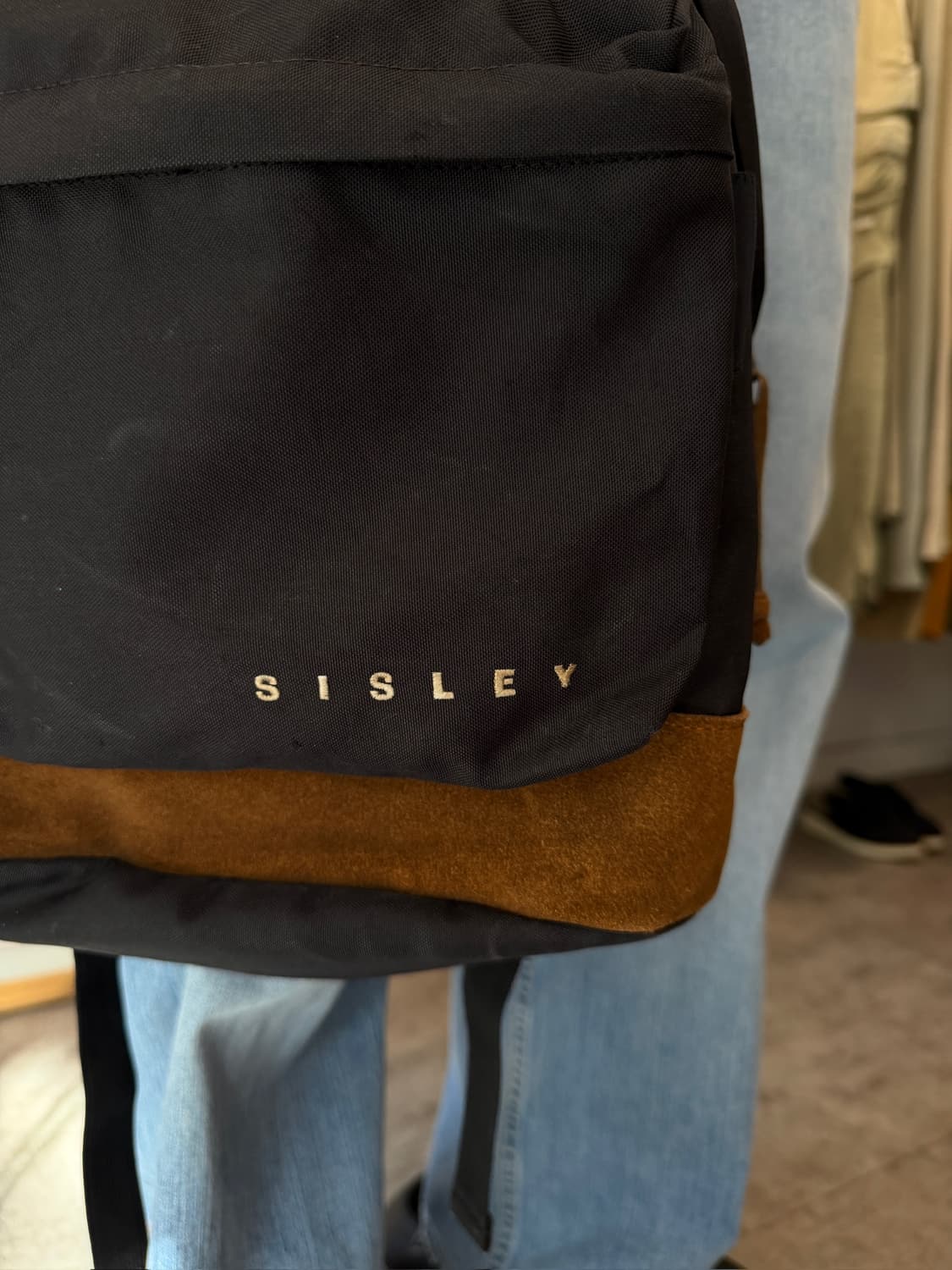 Sisley Black Suede Bottom Backpack 상품이미지1
