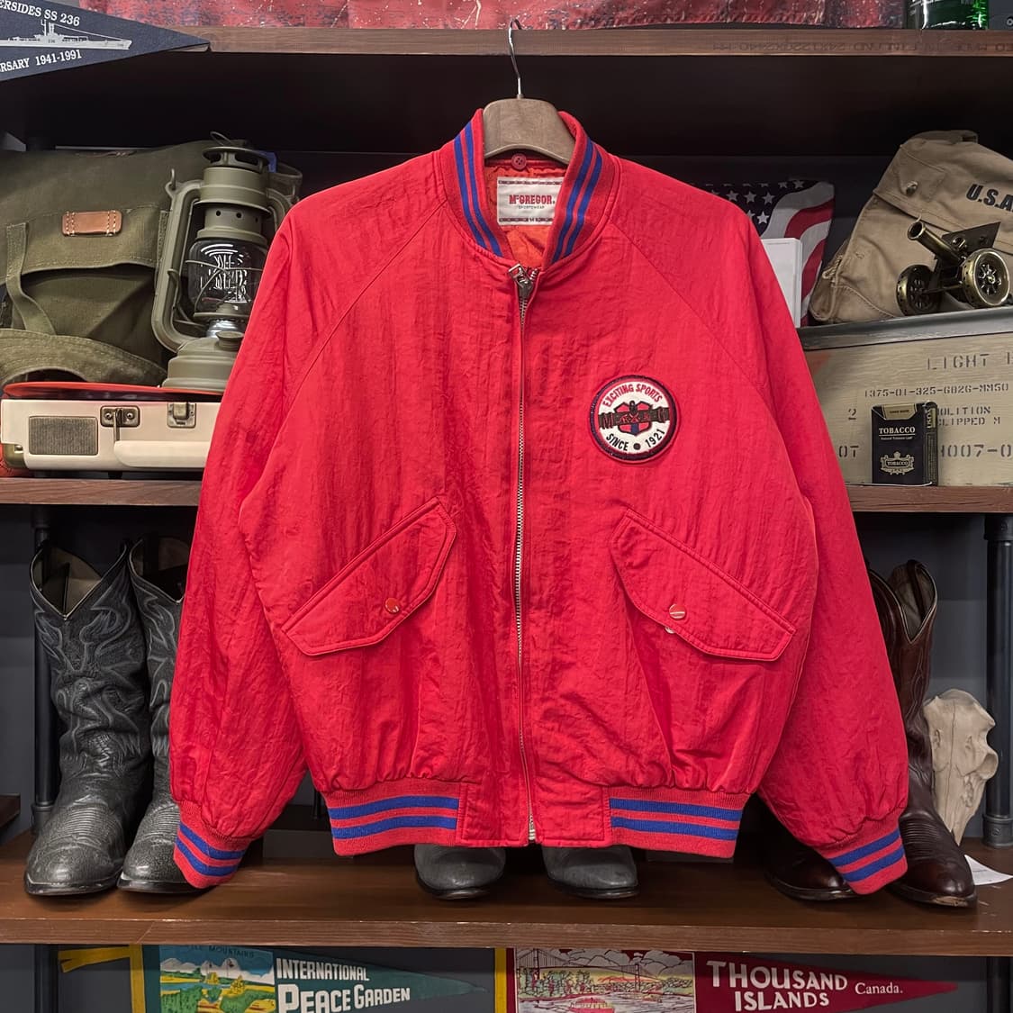 90s 맥그리거 스포츠 웨어 퀼팅 누빔 베이스볼 바시티 자켓 N351 상품이미지1