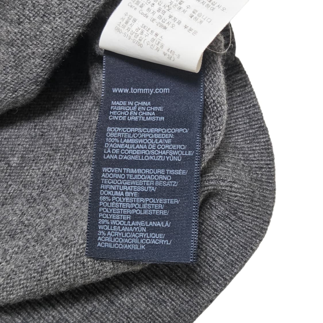 타미힐피거 다크 그레이 반집업 니트 맨투맨 상품이미지5