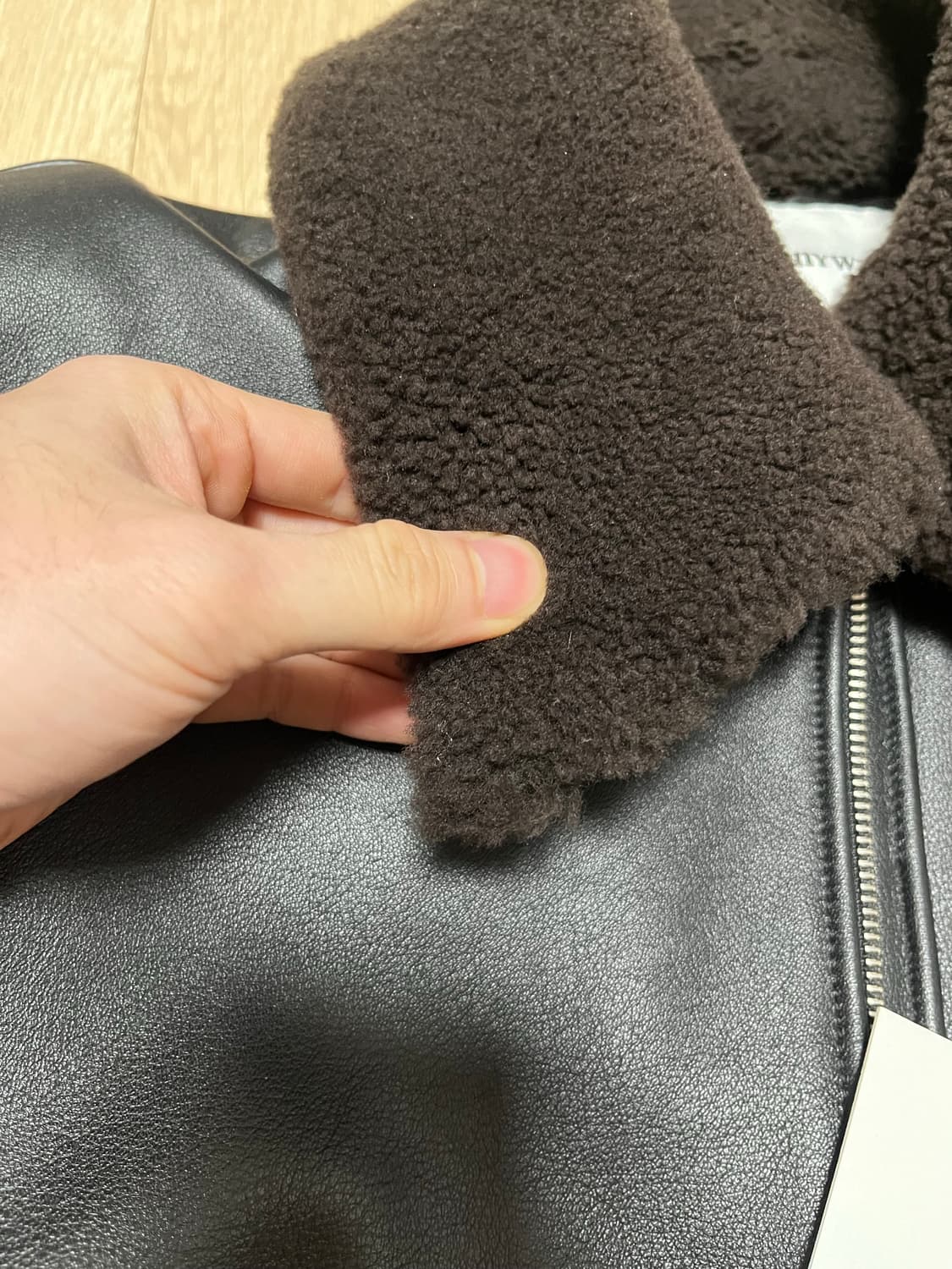 토니웩 시어링 레더 봄버 자켓 L 사이즈 상품이미지4