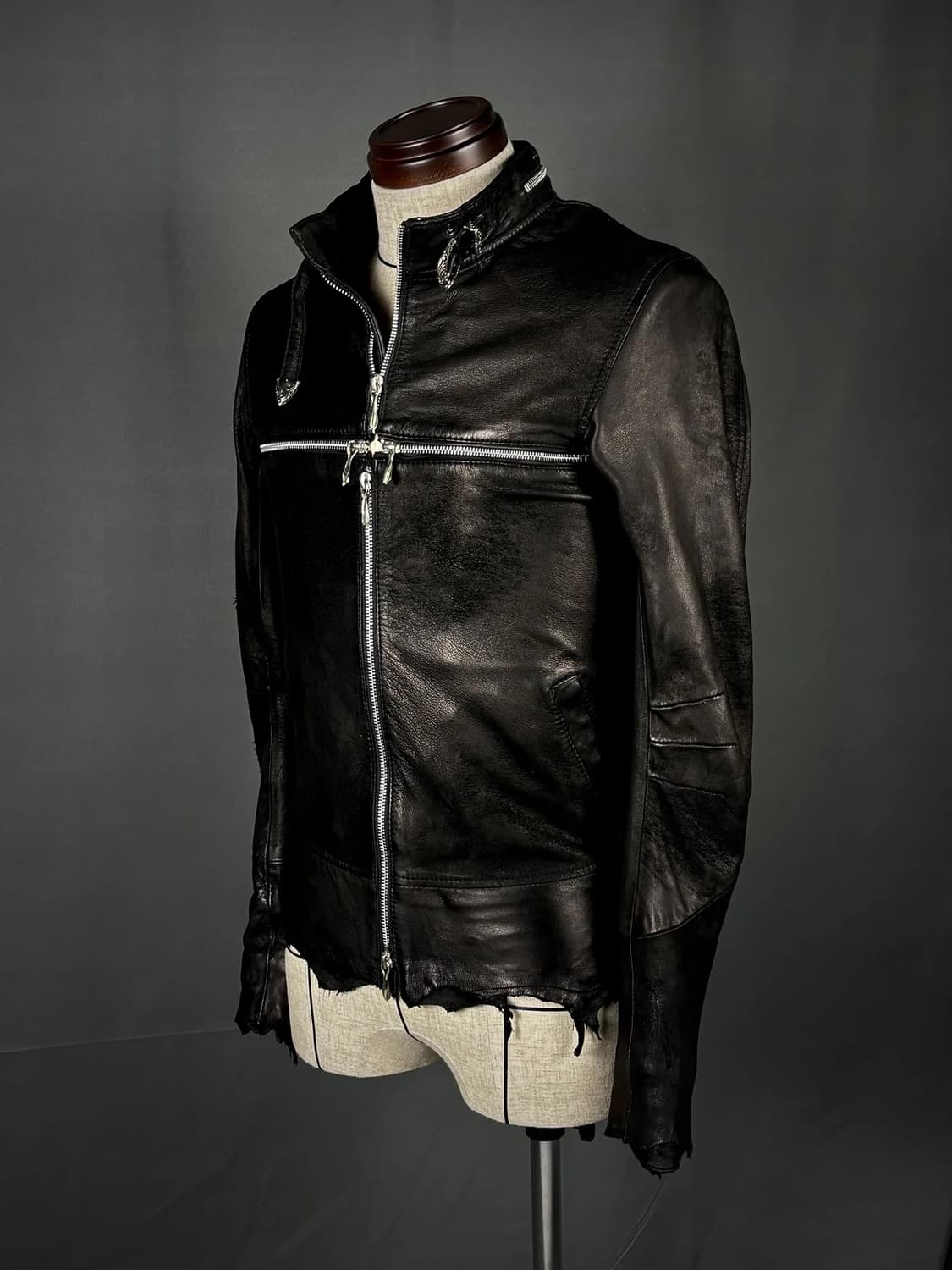 14th addiction cross zip leather jacket 상품이미지2