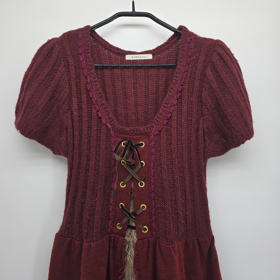 axes femme 니트 레이스 원피스 상품이미지2