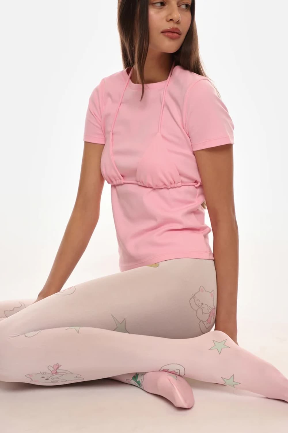 [XS/S,M/L]샌디리앙 26ss TIGHTS 타이즈/핑크 상품이미지4