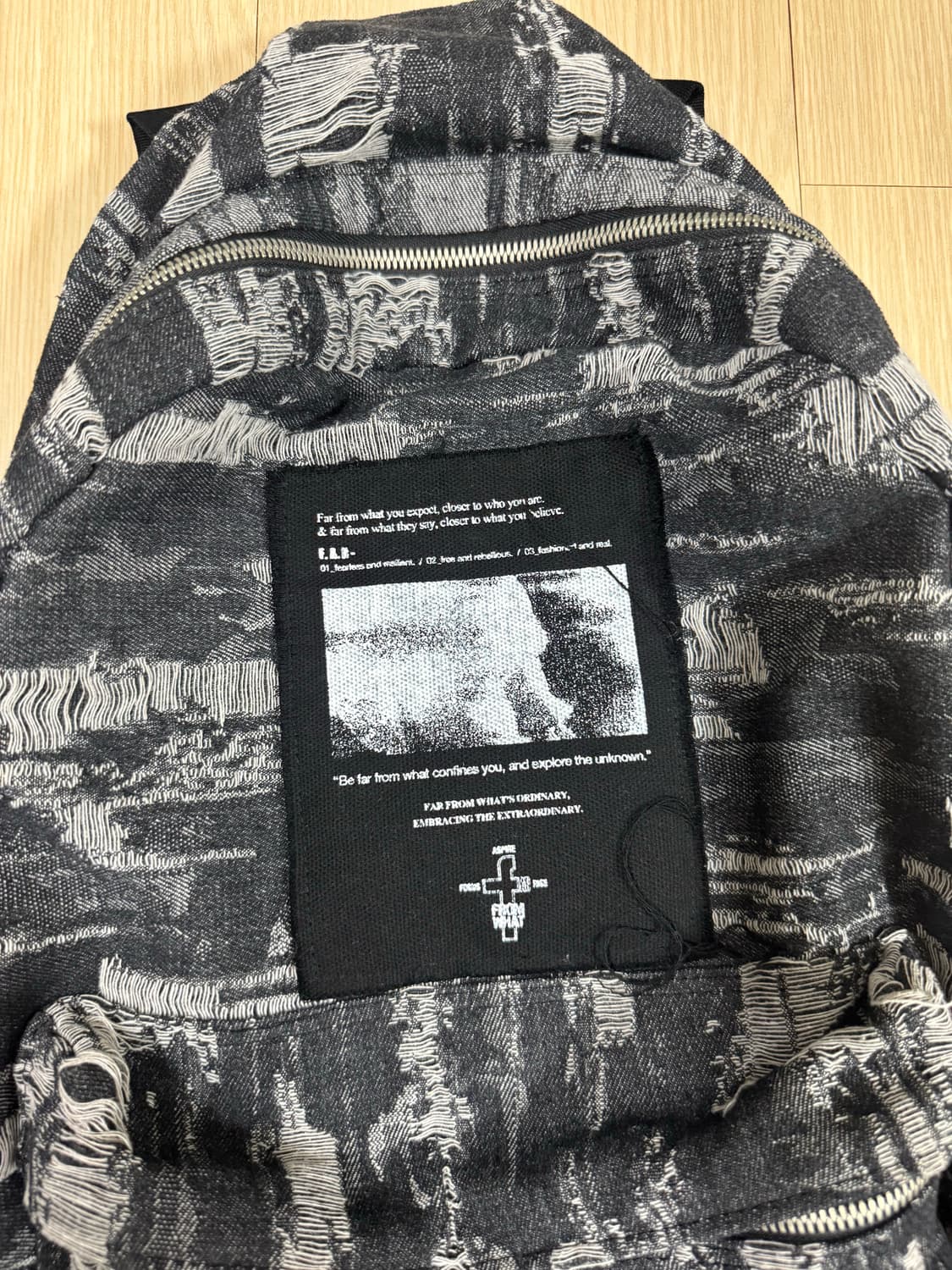 파프롬왓 파 패치 코튼 백팩_블랙 상품이미지3