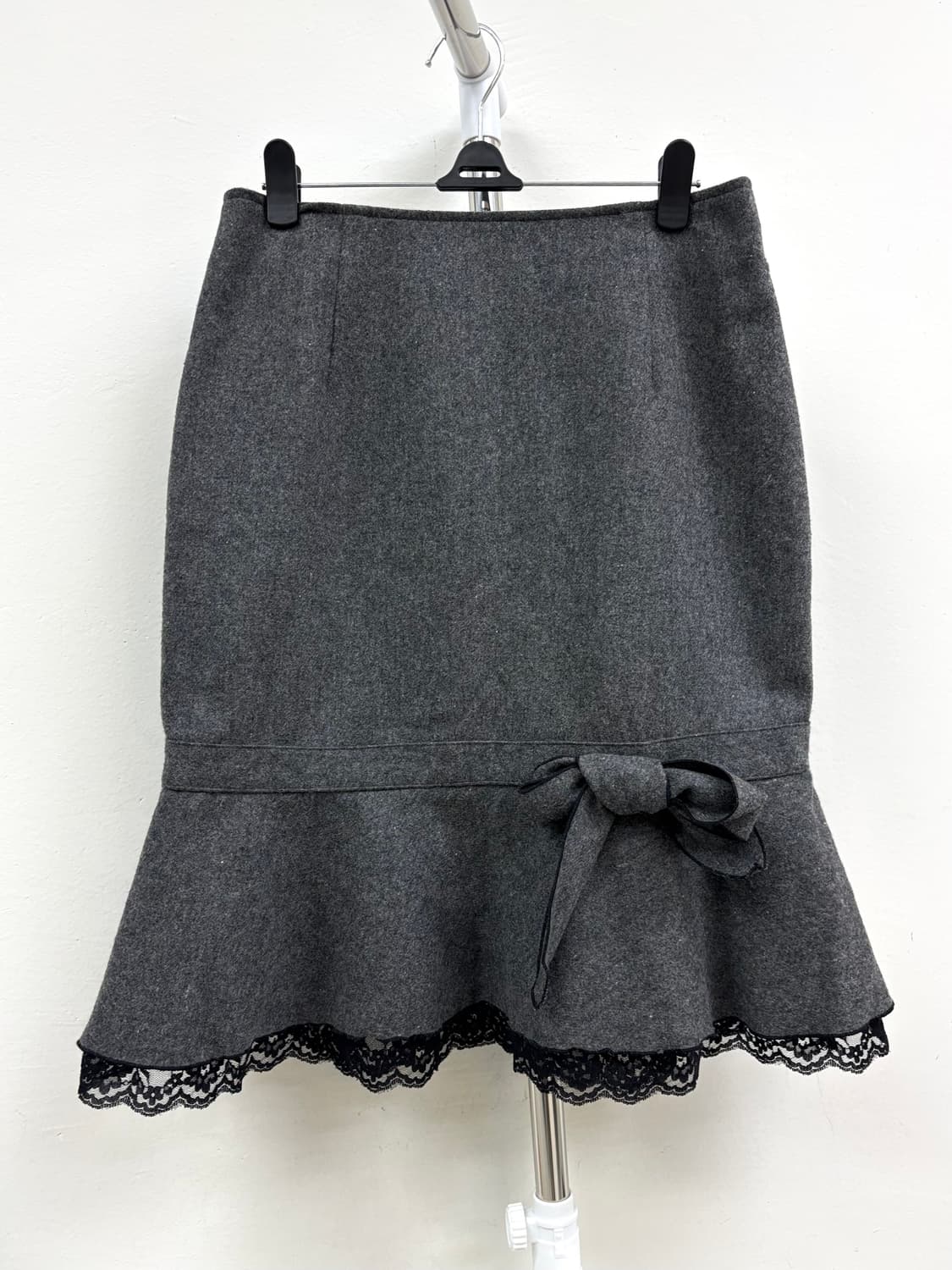 빈티지 차콜 미디 스커트 상품이미지4