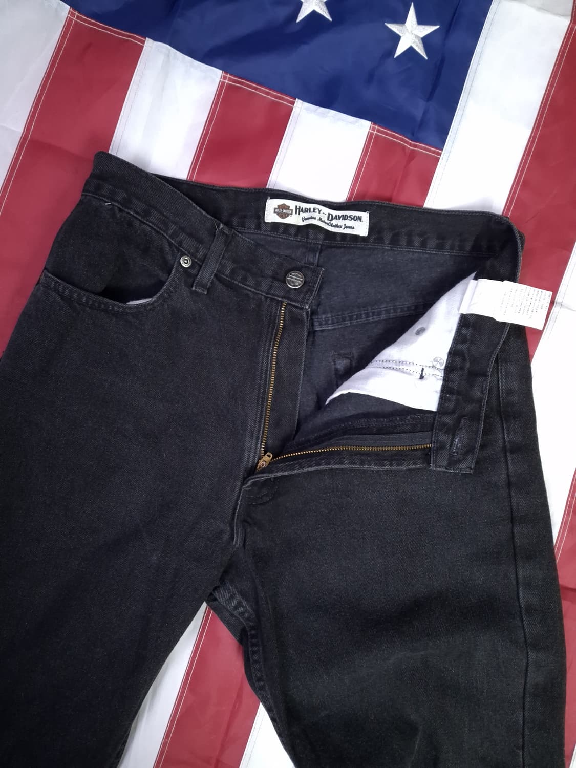 오리지날 매장판 할리데이비슨 블랙 라이더 데님진 상품이미지2