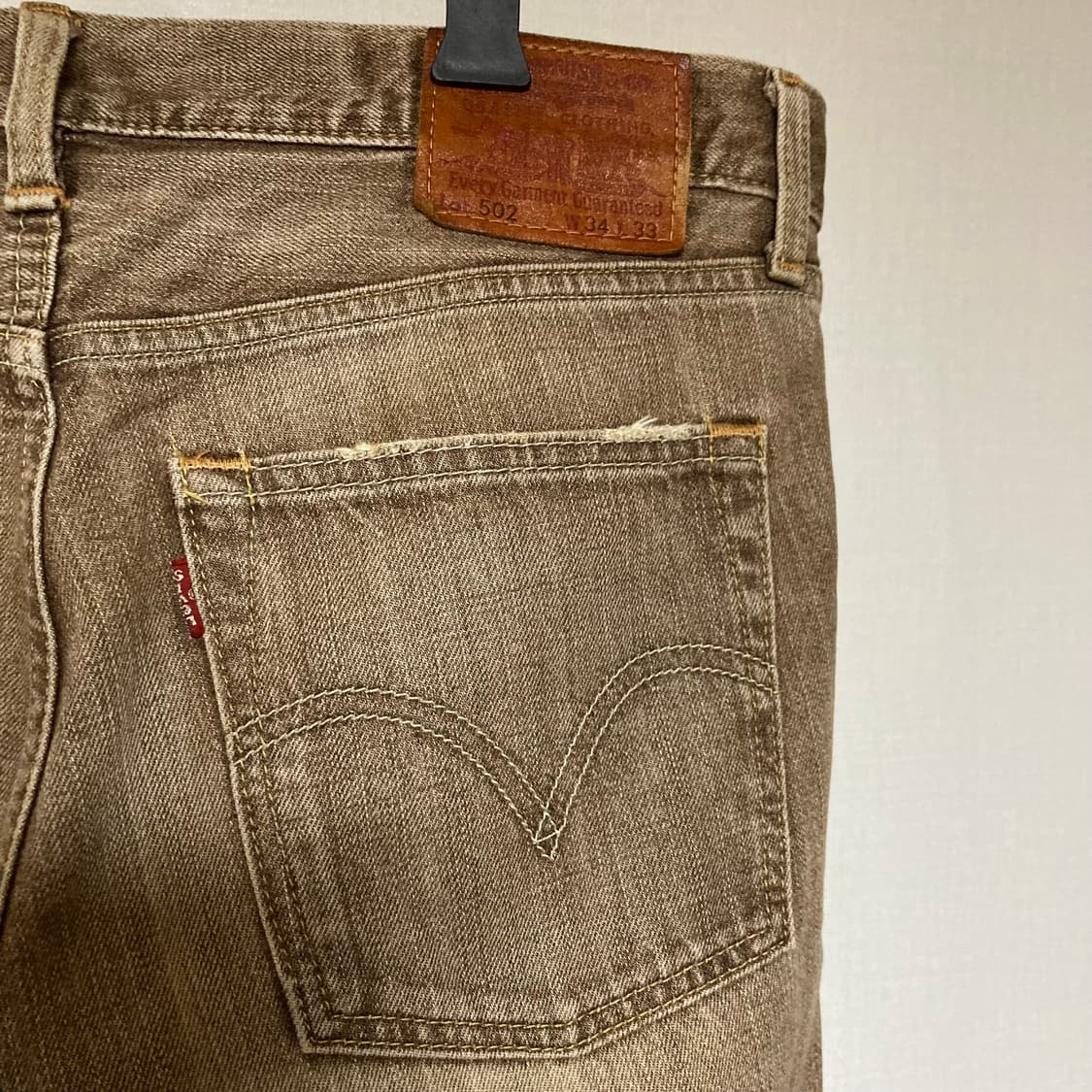 (00‘s) 리바이스 502 레드브라운 워싱 데님 청바지 상품이미지4