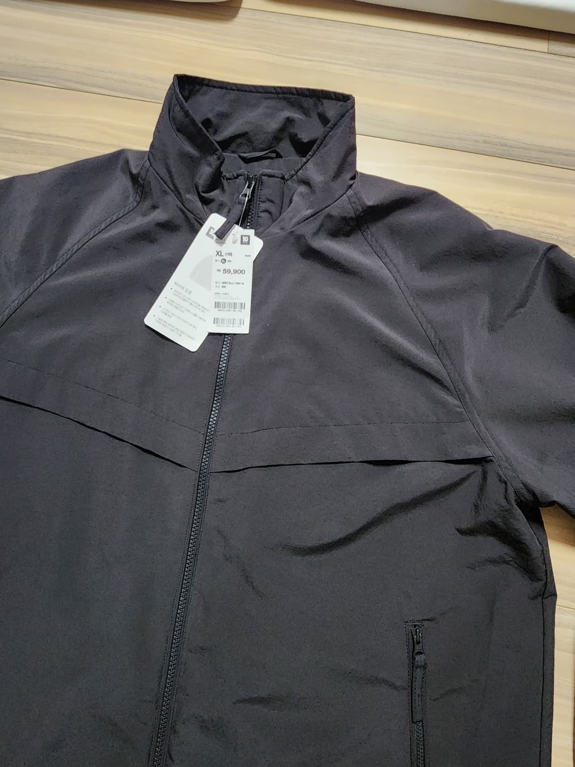 탑텐하이넥집업점퍼105사이즈바람막이자켓블랙 상품이미지4