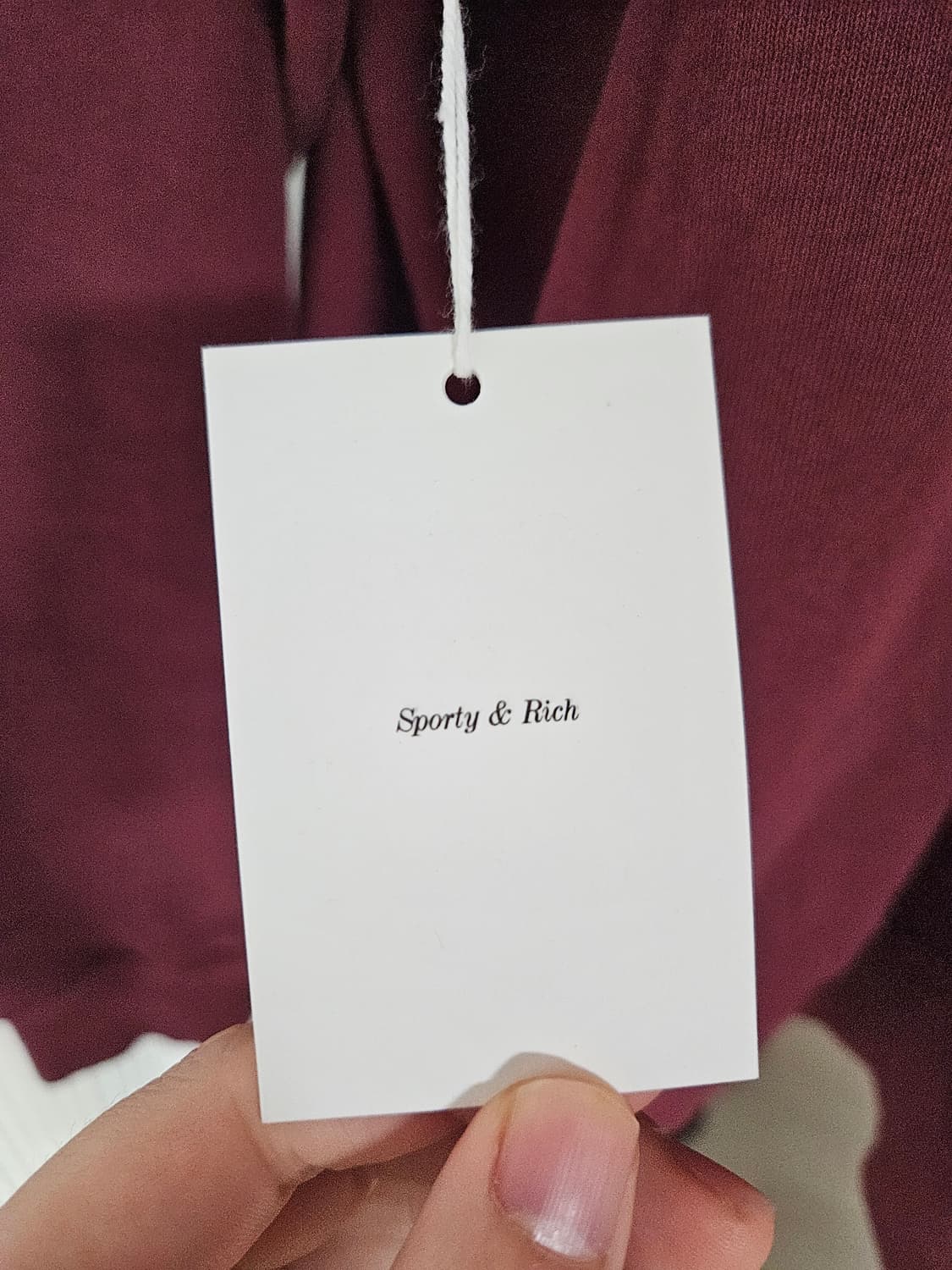 스포티 앤 리치 웰니스 맨투맨 스웻셔츠 버건디 XL 상품이미지3