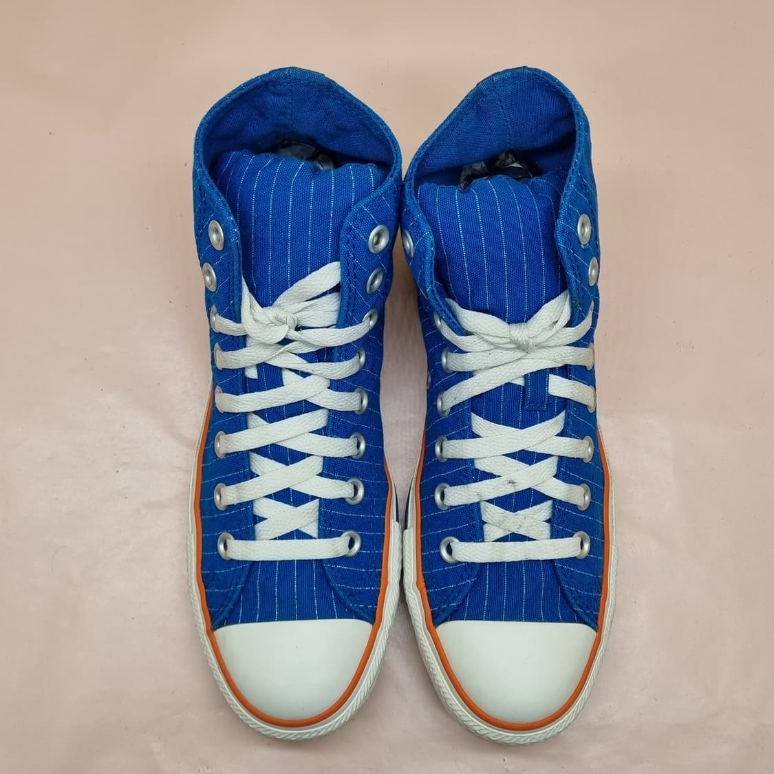 컨버스 블루 스트라이프 하이탑 스니커즈250 상품이미지2