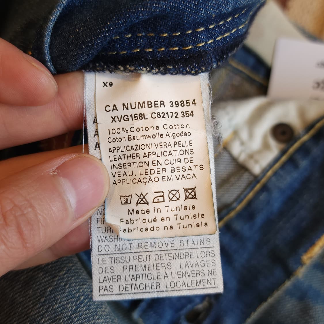 90s 말보로 클래식 데님 스커트 청치마 패치워크 웨스턴 치마 40 상품이미지9