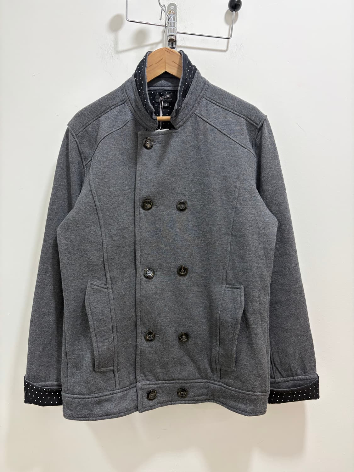 그레이 도트 더블자켓 숏코트 상품이미지3