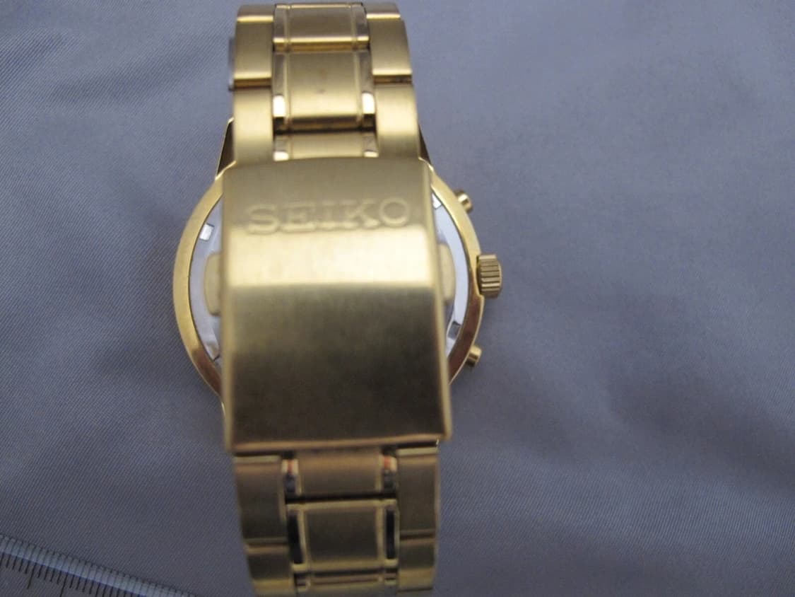 [정품] SEIKO 금장 쿼츠 크로노그래프 실버 다이얼 상품이미지3