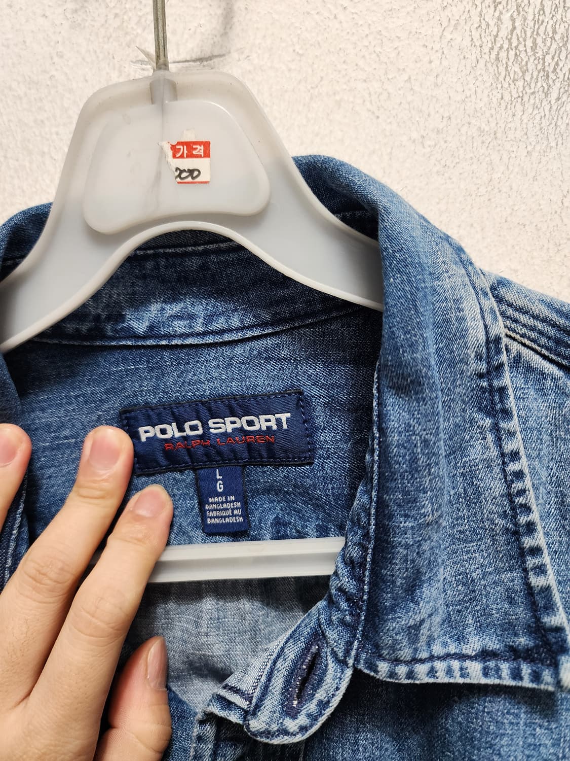 폴로스포츠 데님 셔츠 긴팔 남방 상품이미지5