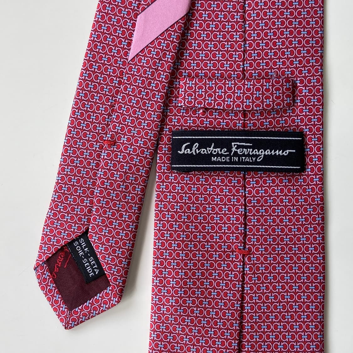 최상급 페레가모(Ferragamo) 모노그램 명품 정품 넥타이7.8cm 상품이미지5