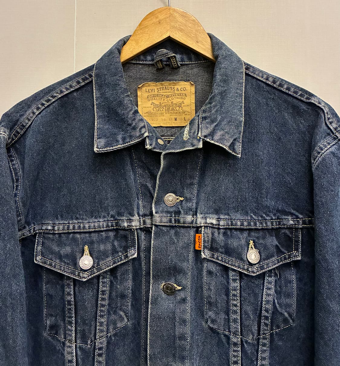 (100)빈티지 리바이스 66902 오렌지탭 3세대 데님 트러커자켓 상품이미지4