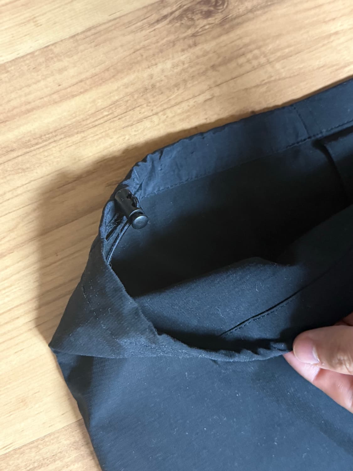 블랙 후드 바람막이 조끼 베스트 상품이미지4