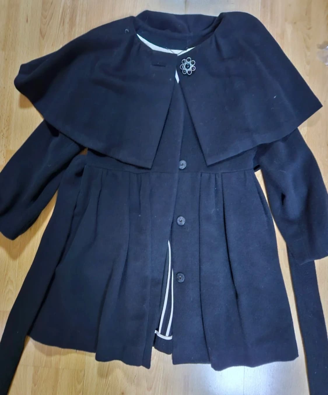 일본 레니본 케이프 플레어 코트 상품이미지1