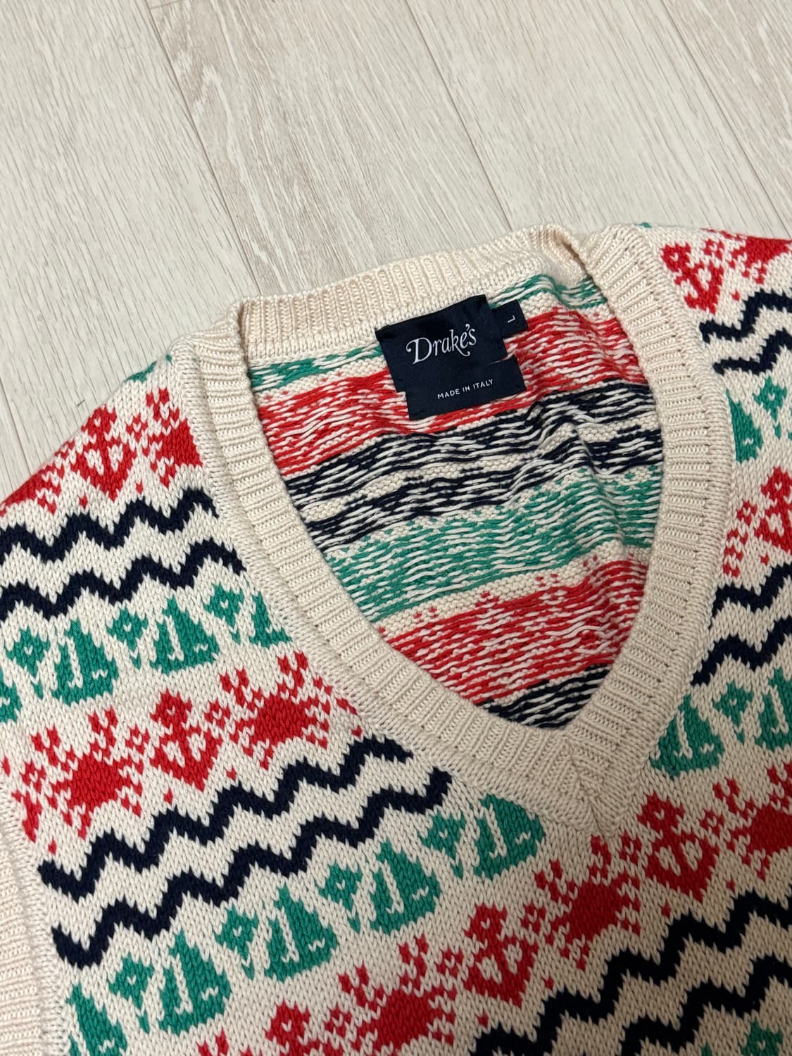 드레익스 코튼캐시미어 니트 베스트 L 상품이미지2