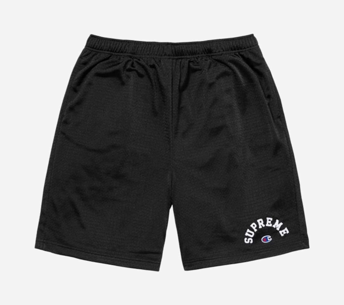 슈프림 x 챔피온 메쉬 쇼츠 블랙 - 24SS m size 상품이미지1