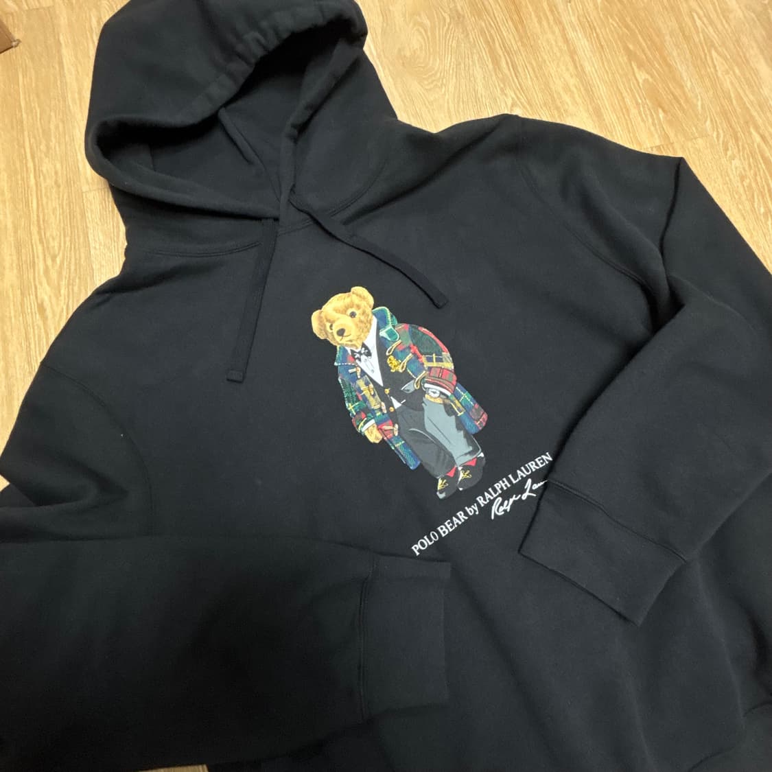 폴로 랄프로렌 베어 후드티 블랙 XL 상품이미지1