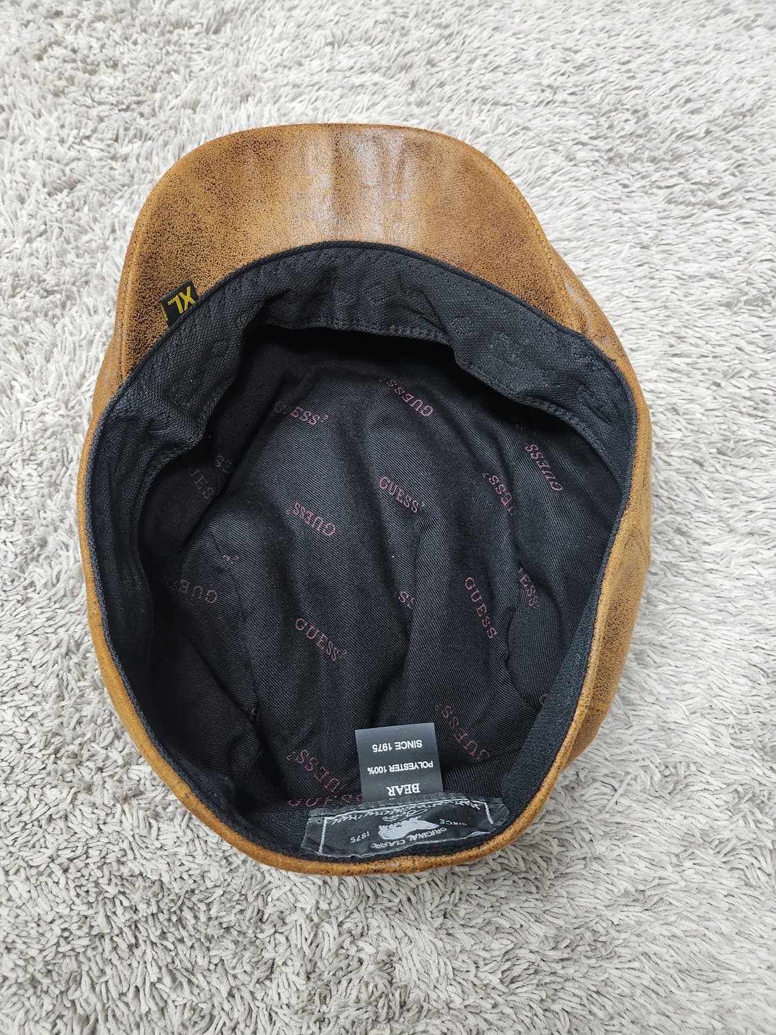 빈티지 GUESS 헌팅캡 XL 브라운 새제품 상품이미지4