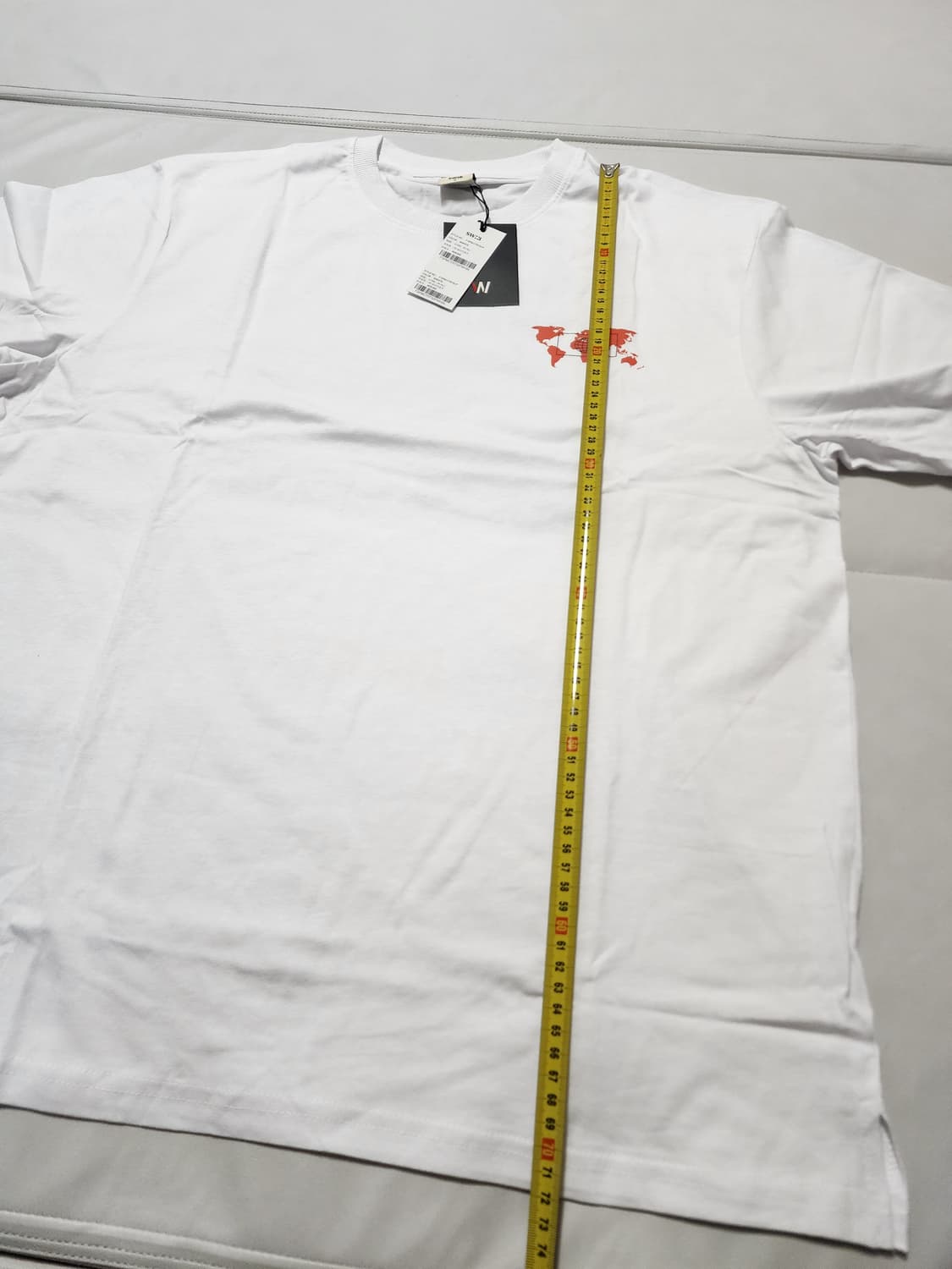 스위브반팔티셔츠화이트L 상품이미지4