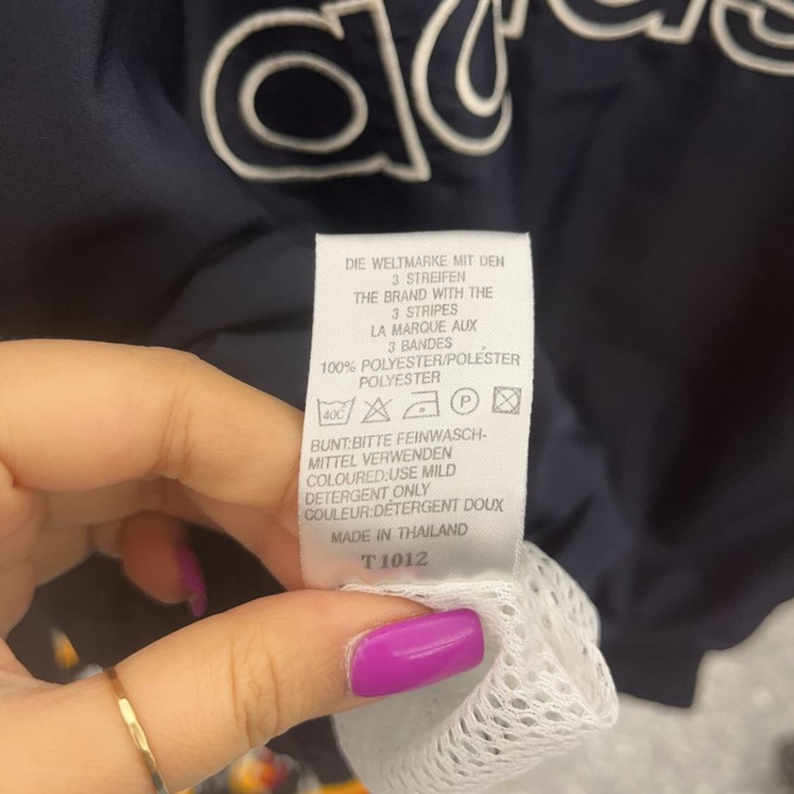 아디다스 올드스쿨 백로고 사이드라인 바람막이 자켓 M C07079 상품이미지7