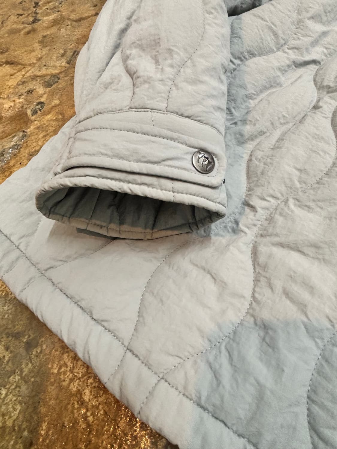 어반디타입 오버핏 퀼팅 블루종_라이트그레이 상품이미지6